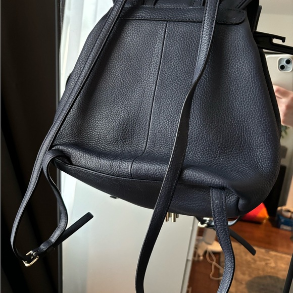 Kate Spade Navy Blue Leather Backpack - Picture 2 of 7